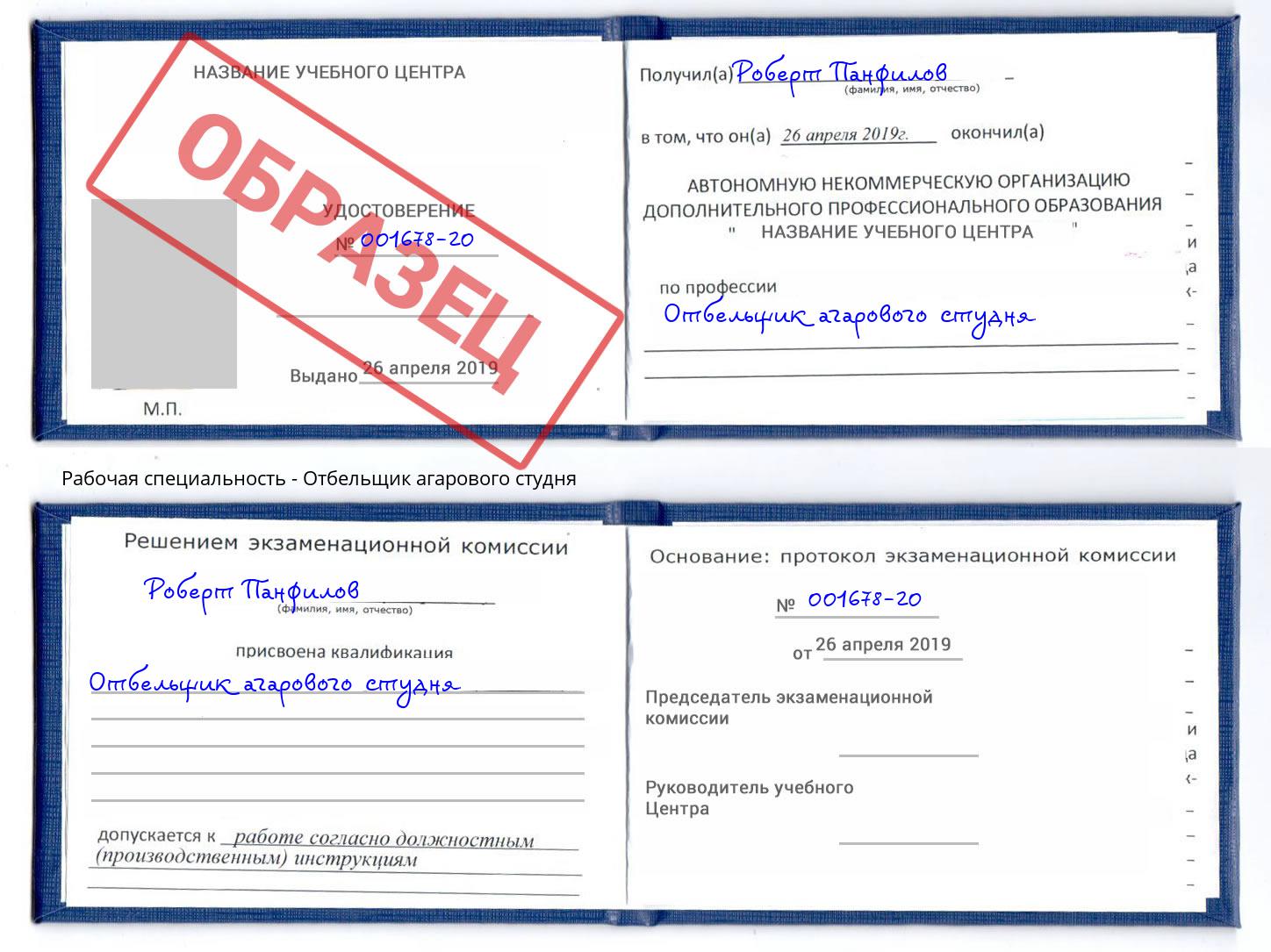 Отбельщик агарового студня Туапсе