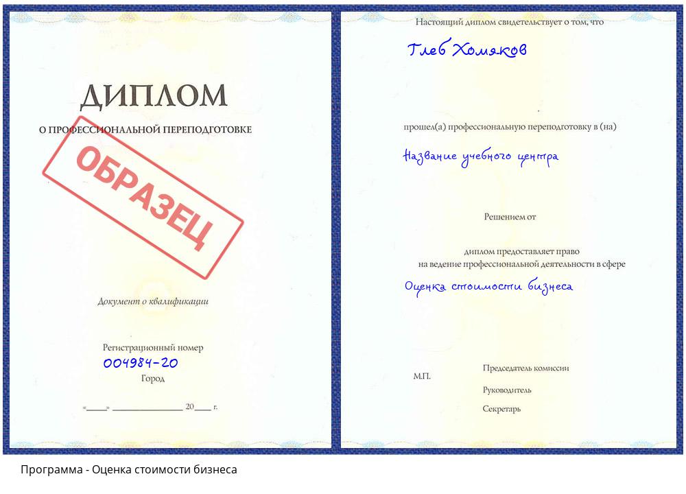 Оценка стоимости бизнеса Туапсе